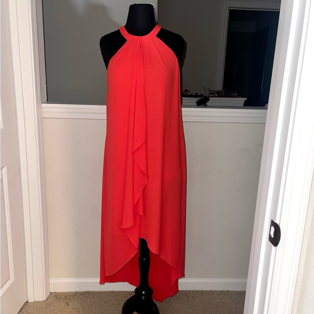 BCBGMAXAZRIA Bright Red High-Lo Dress size XS